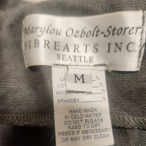 🐕Marylou Ozbolt-Storer Folk Artist Linen Boho Jacket M EUC HOST PICK ♥️ - Picture 9 of 9